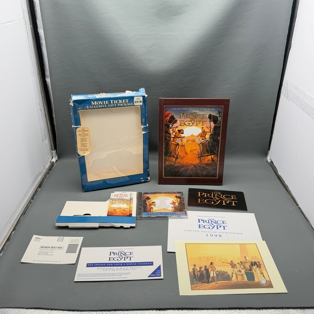 Vintage 1998 The Prince Of Egypt Exclusive Gift Package Collectors Edition